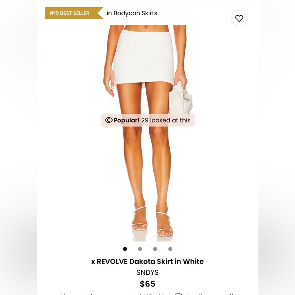White SNDYS revolve skirt